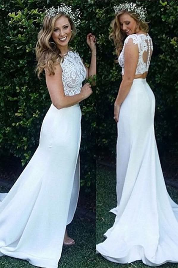 Two-Piece Mermaid Lace Wedding Dress BM bride