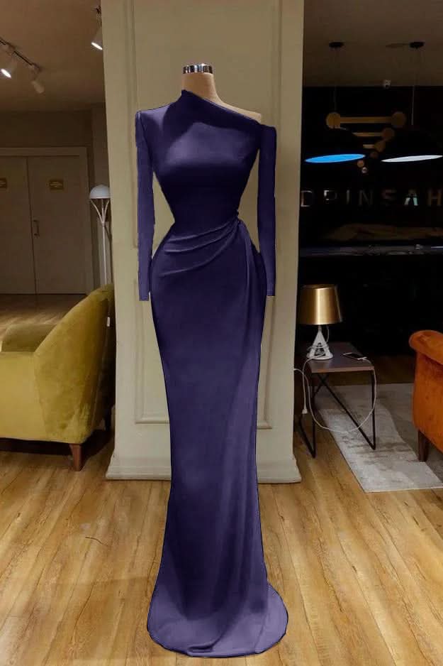 Mermaid Long Sleeves Prom Dress BM bride