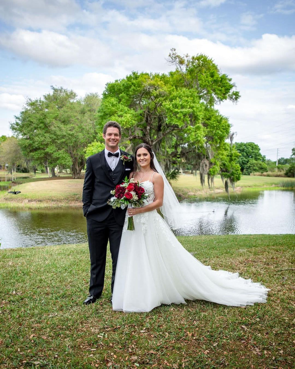 Sleeveless Bateau Backless A-line Church Train Wedding Dress With Appliques Lace BM bride