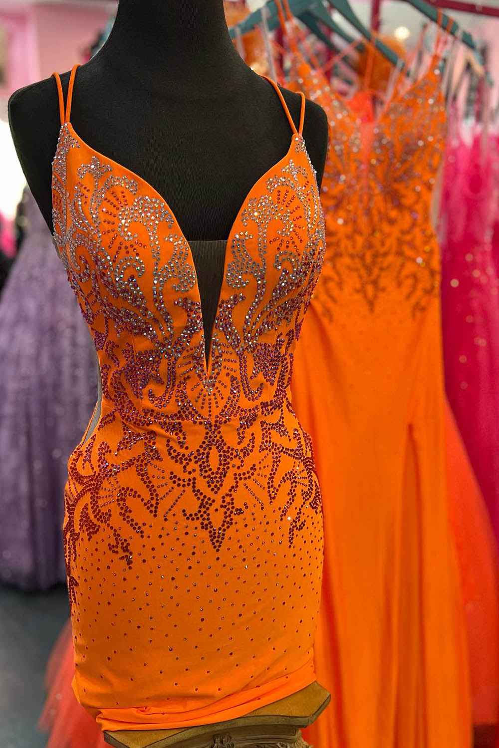 Sparkly Royal Blue Lace-Up Back Sequins Tight Short Homecoming Dress Bmbride