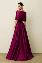 Off the Shoulder Sleeveless Long Split Prom Dress With Pleated