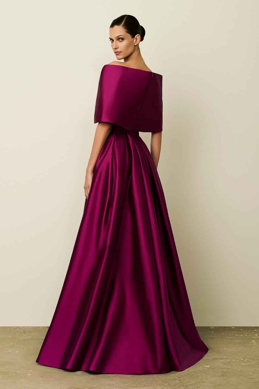 Off the Shoulder Sleeveless Long Split Prom Dress With Pleated