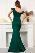 Gorgeous Emerald Green Off-the-Shoulder Mermaid Prom Dress BM bride