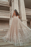 Spaghetti Strap Mermaid Wedding Dress with Applique Ruffles BM bride