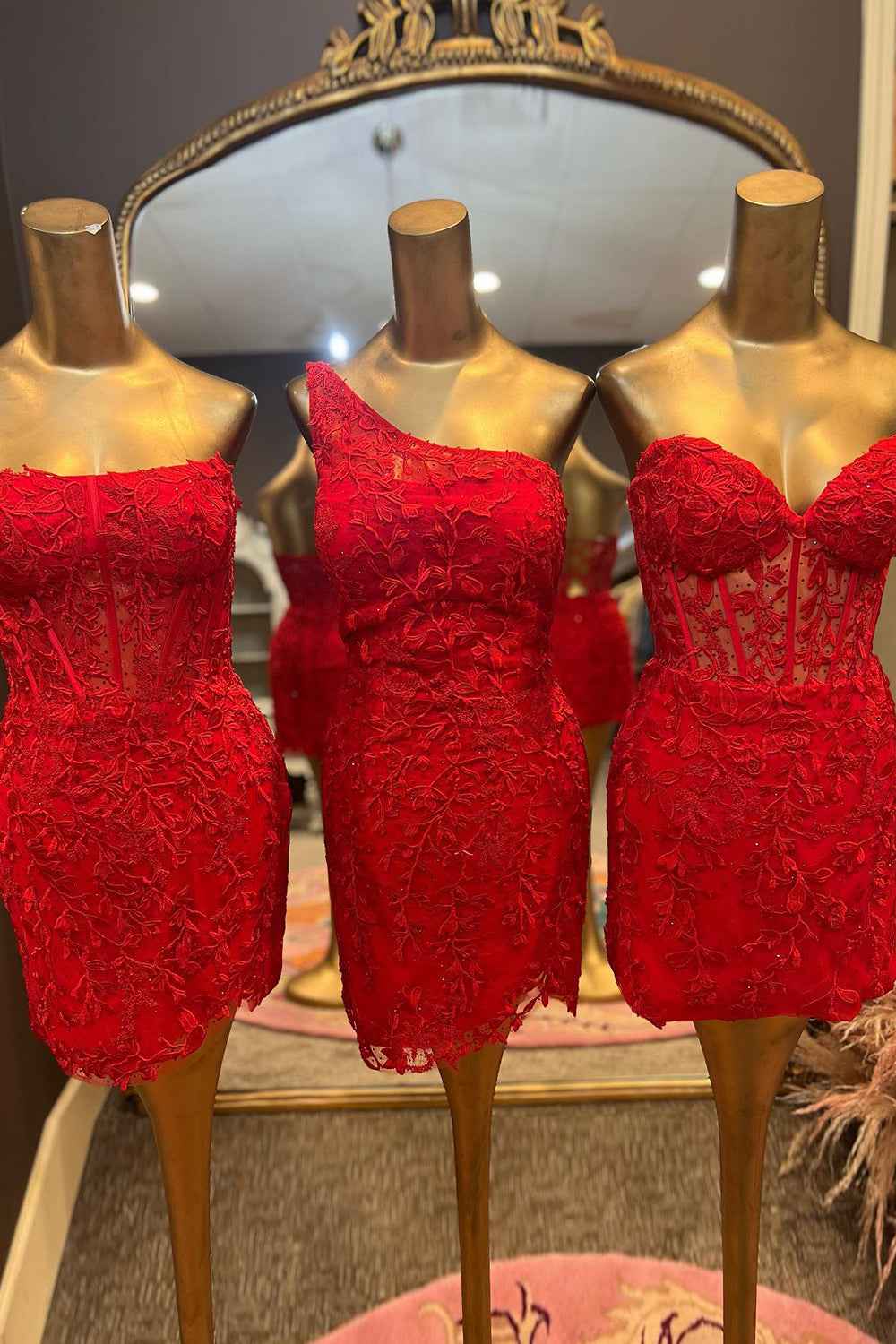 Red Corset Lace Sleeveless Tight Short Homecoming Dress Bmbride