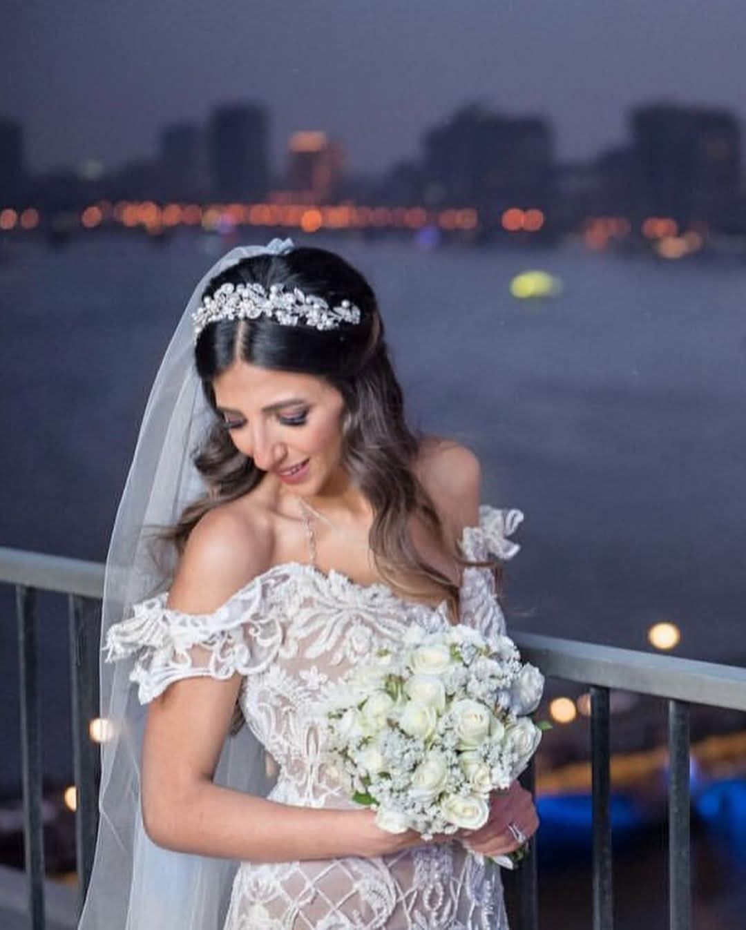 Beautiful Long Mermaid Wedding Dress Off-the-shoulder With Lace Tulle BM bride