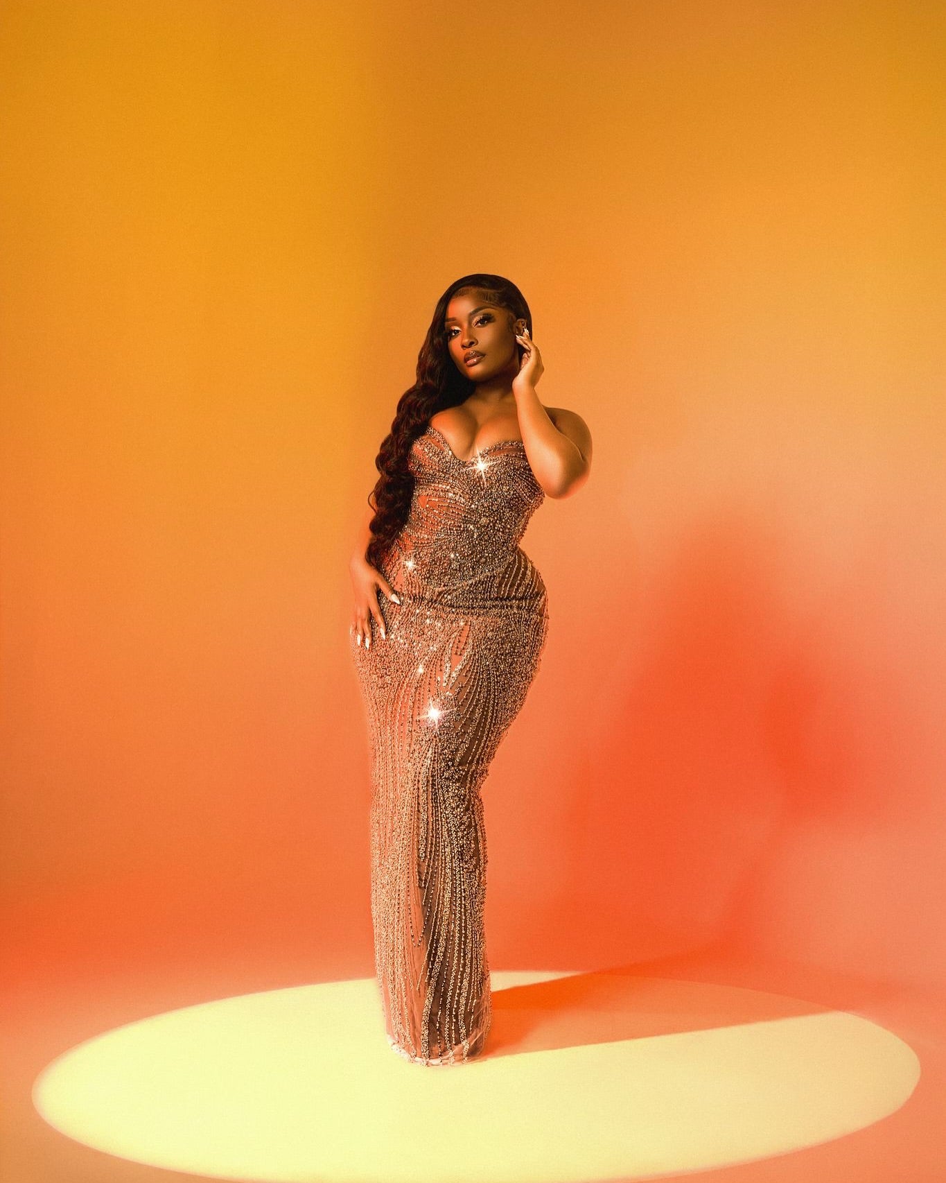The Rose Gold Radiance - 2026 Hand-Beaded Mermaid Gown: Sweetheart Neckline with Shimmering Sequin Cascade