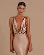 Elegant Champagne Mermaid Prom Dress Long Slimming BM bride