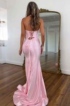 Sparkly Peacock Green Mermaid Satin Keyhole Long Beaded Prom Dress with Slit