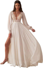 Lace Appliqued Wedding Dresses for Bride 2025 Beach Wedding Bridal Gowns for Women SE002