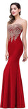 Women's Lace Applique Long Formal Mermaid Evening Prom Dresses Bmbride