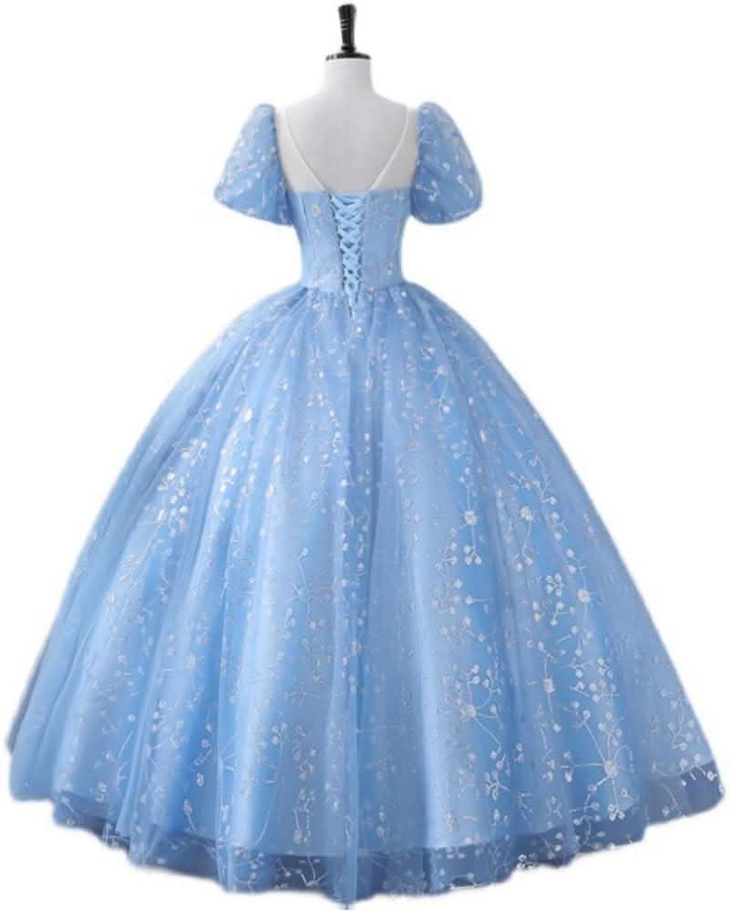 BMbride Women's Beading Sweetheart Ball Gown Tulle Layed Long Quinceanera Dress