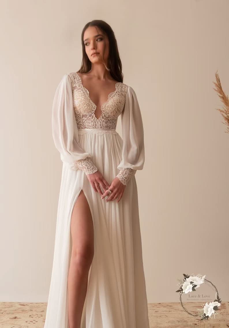 Lace Appliqued Wedding Dresses for Bride 2025 Beach Wedding Bridal Gowns for Women SE002