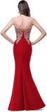 Women's Lace Applique Long Formal Mermaid Evening Prom Dresses Bmbride