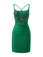 Stylish Royal Blue Sheath Short Spaghetti Strap Jersey Homecoming Dress BM bride