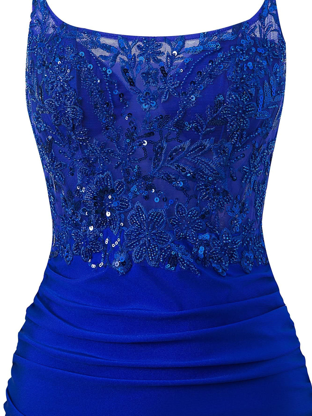 Stylish Royal Blue Sheath Short Spaghetti Strap Jersey Homecoming Dress BM bride