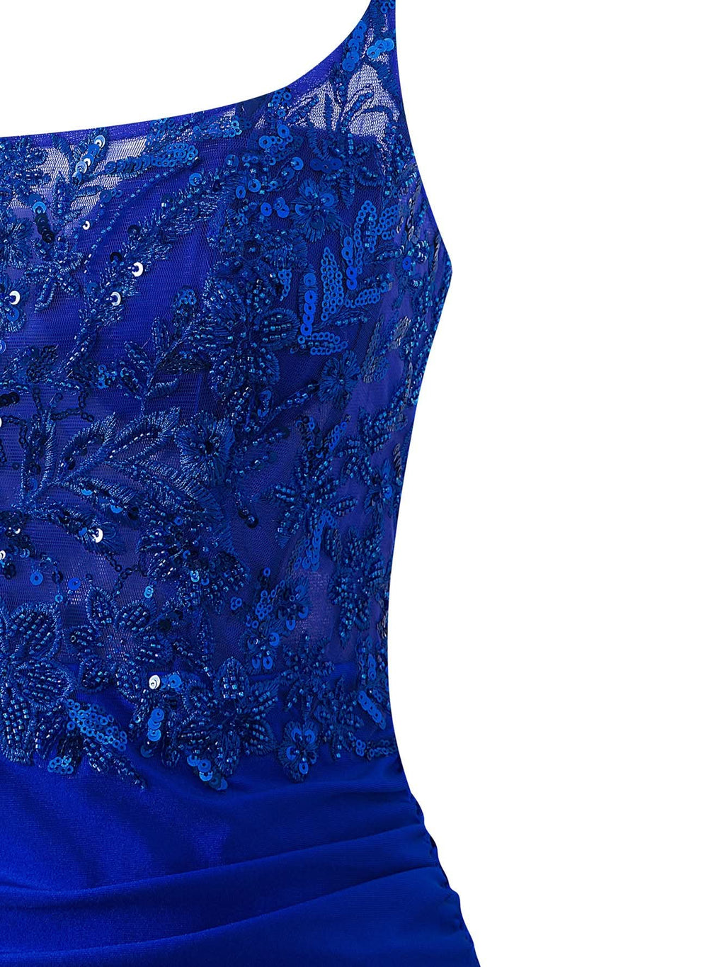 Stylish Royal Blue Sheath Short Spaghetti Strap Jersey Homecoming Dress BM bride