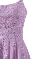 Evelyn Navy Blue | A-line Chiffon Short Homecoming Dress BM bride