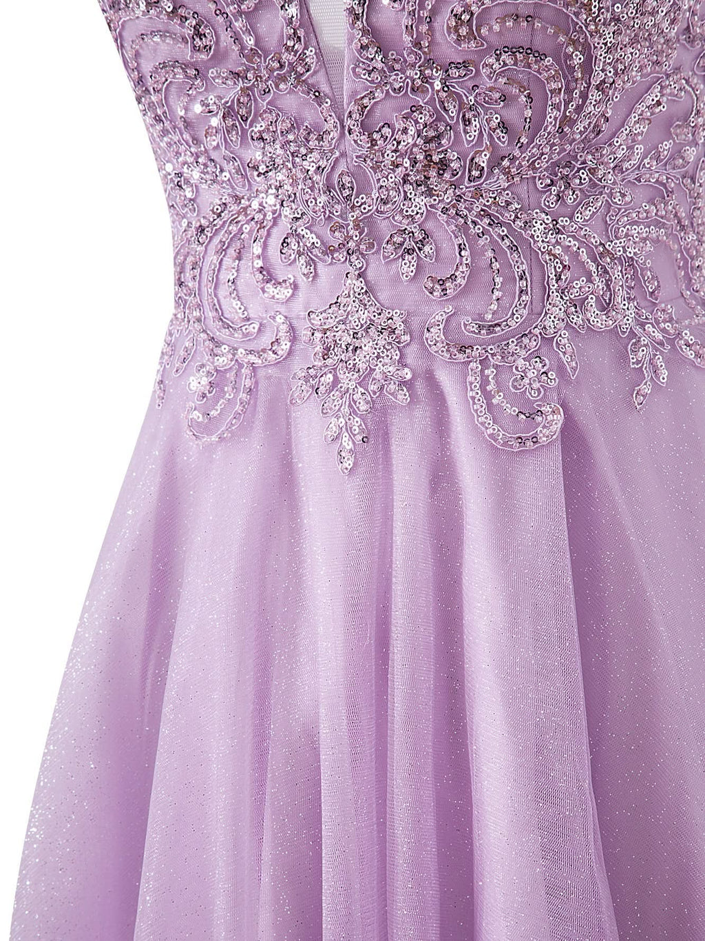 Charming Short Spaghetti Strap Glitter Tulle A-Line Homecoming Dress BM bride