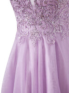 Charming Short Spaghetti Strap Glitter Tulle A-Line Homecoming Dress BM bride