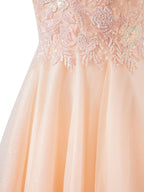 Glamorous Glitter Tulle A-line Short Spaghetti Strap Homecoming Dress BM bride