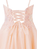 Glamorous Glitter Tulle A-line Short Spaghetti Strap Homecoming Dress BM bride
