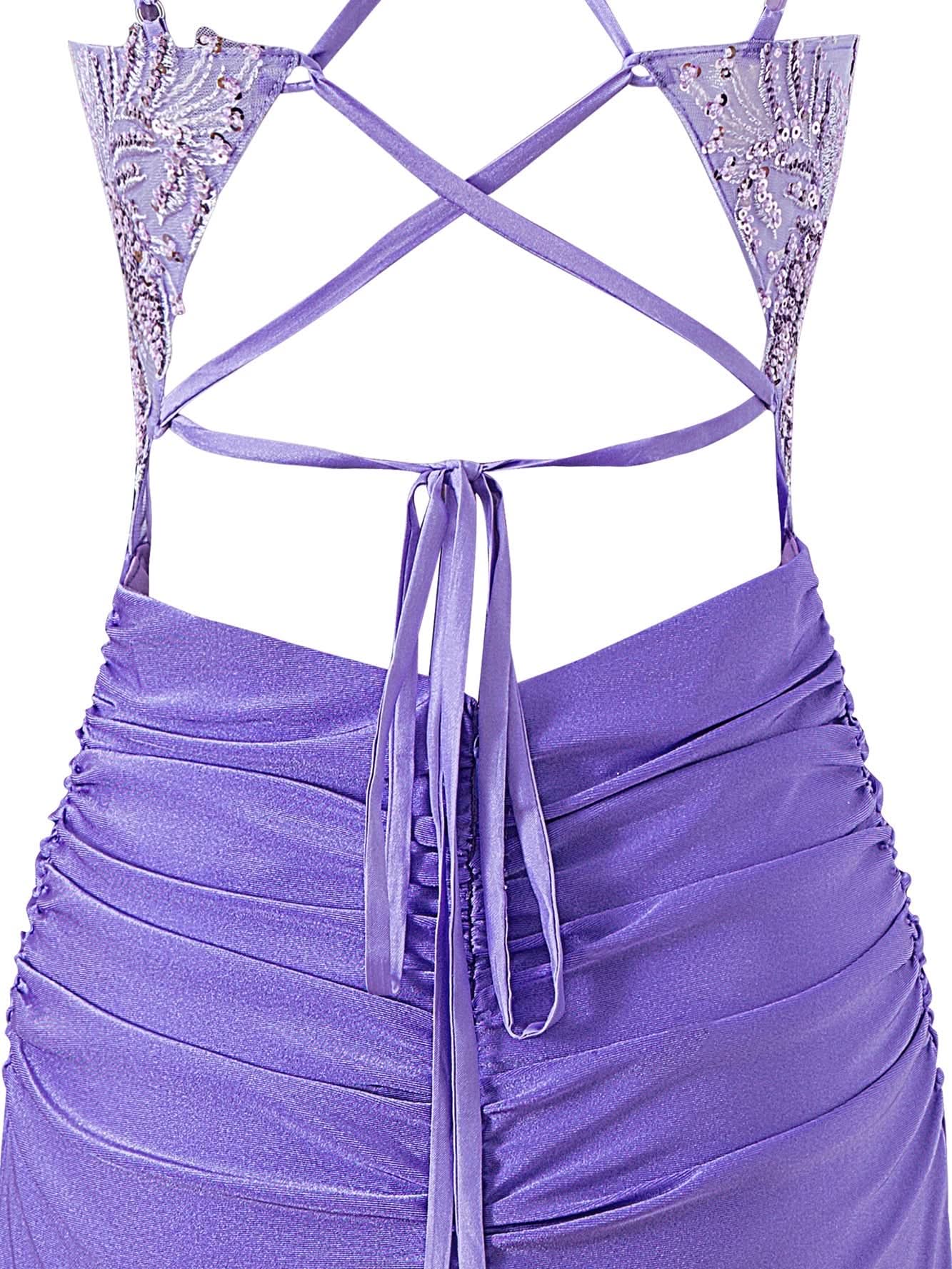 Classy Sheath Short V Neck Jersey Homecoming Dress in Ella Blue BM bride