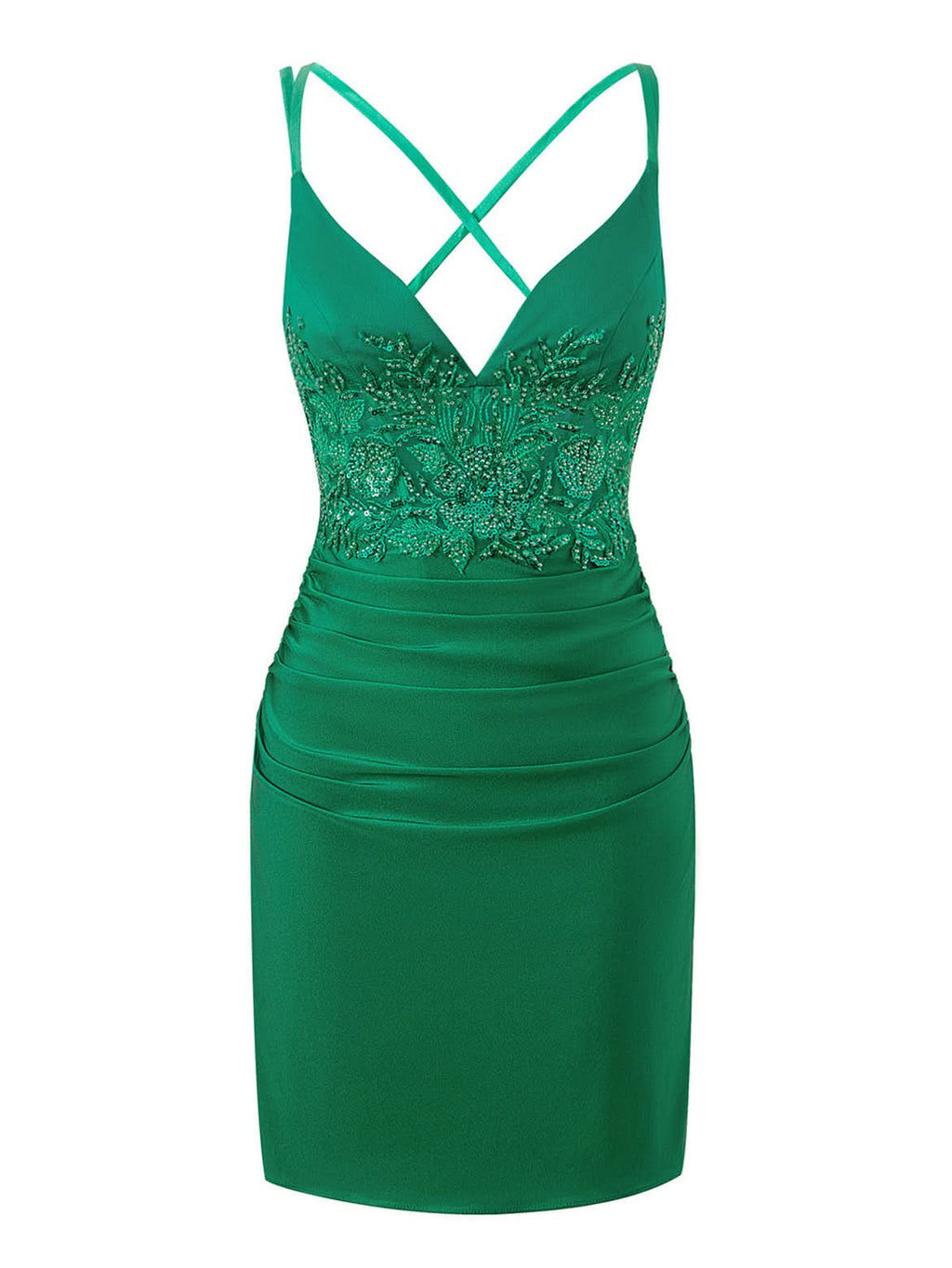 Classy Sheath Short V Neck Jersey Homecoming Dress in Ella Blue BM bride