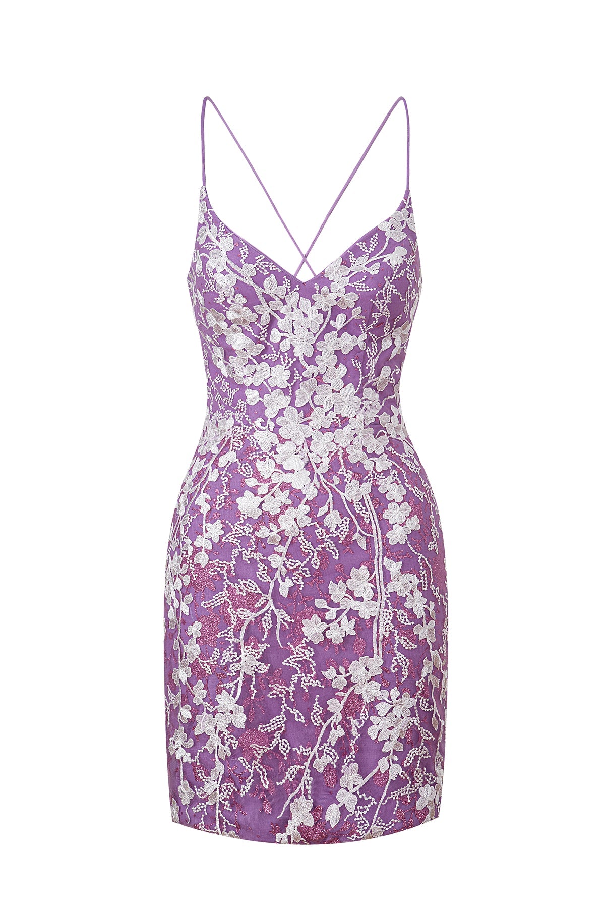 Lovely Sheath Short Spaghetti Straps Lace Homecoming Dress BM bride