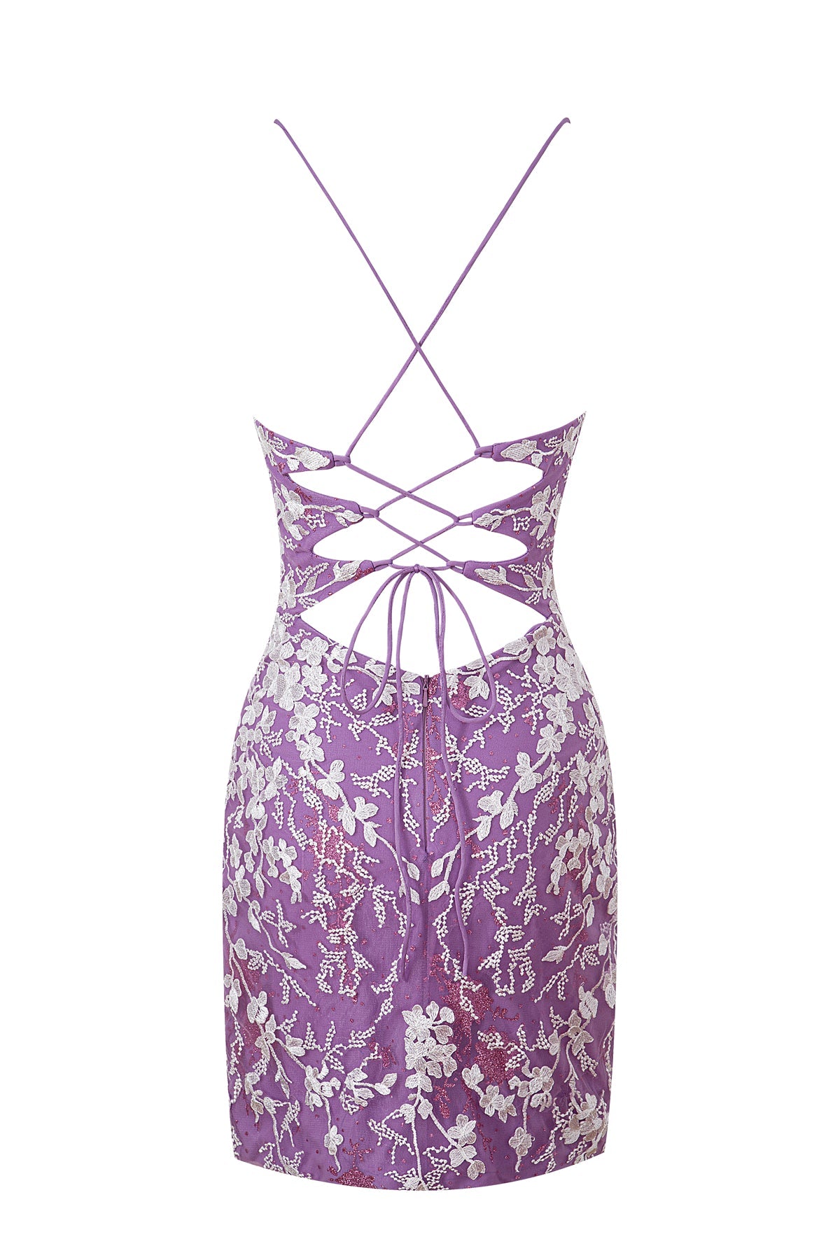 Lovely Sheath Short Spaghetti Straps Lace Homecoming Dress BM bride