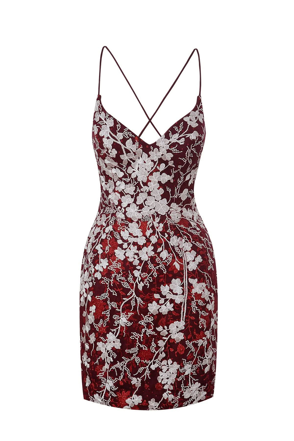 Lovely Sheath Short Spaghetti Straps Lace Homecoming Dress BM bride