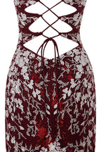 Lovely Sheath Short Spaghetti Straps Lace Homecoming Dress BM bride