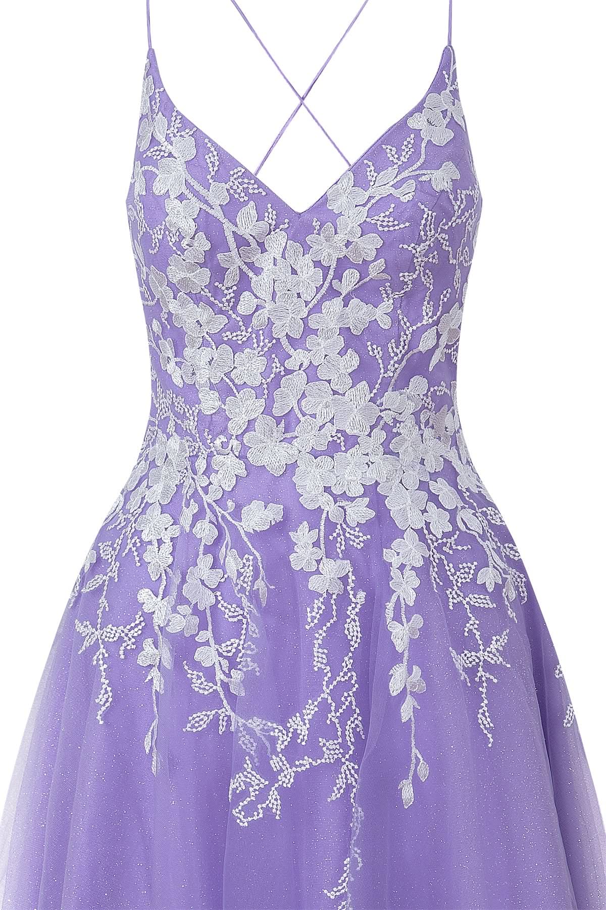 Sparkly Aline Short Glitter Tulle Homecoming Dress with Appliques BM bride