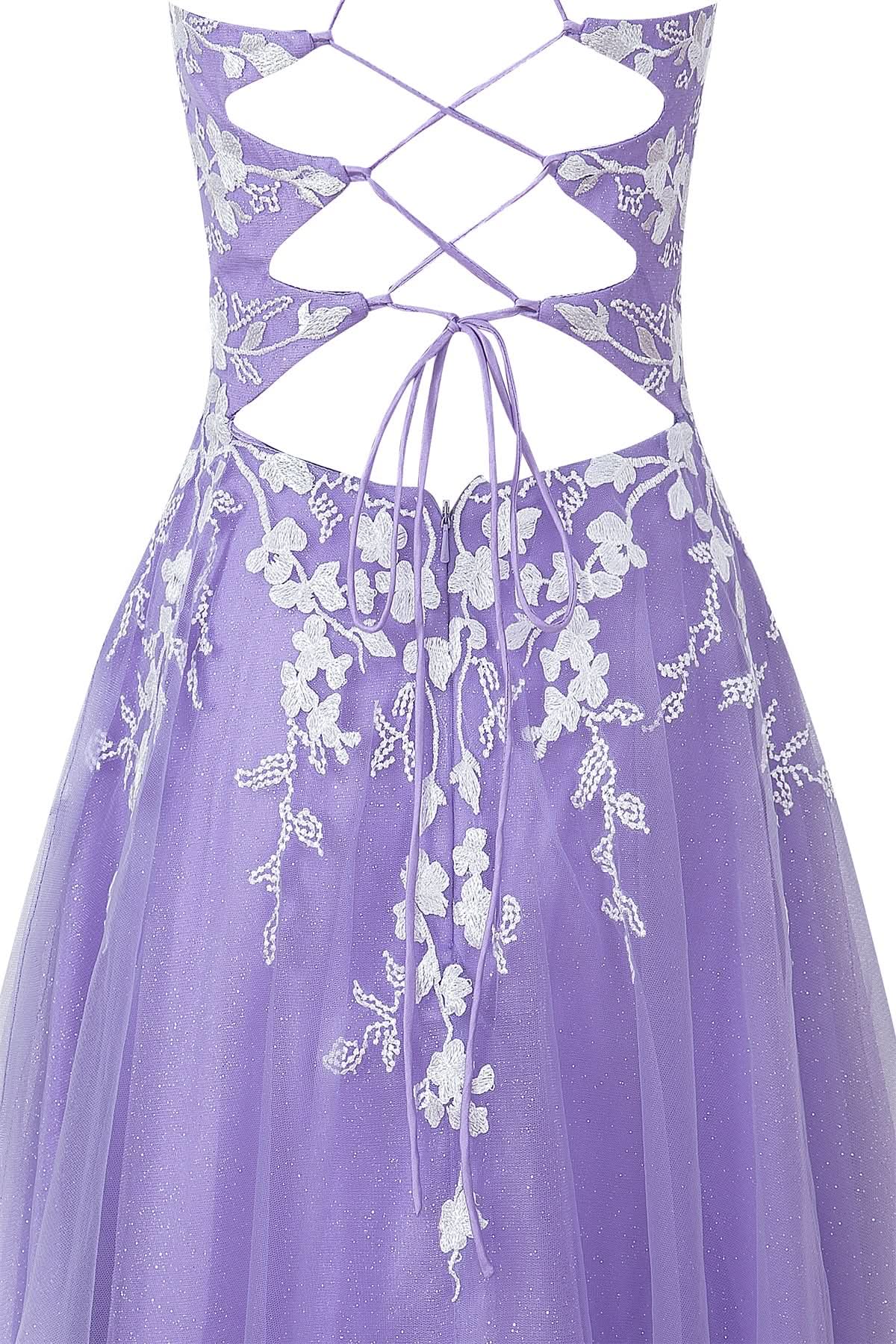 Sparkly Aline Short Glitter Tulle Homecoming Dress with Appliques BM bride