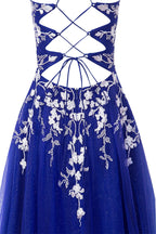 Sparkly Aline Short Glitter Tulle Homecoming Dress with Appliques BM bride