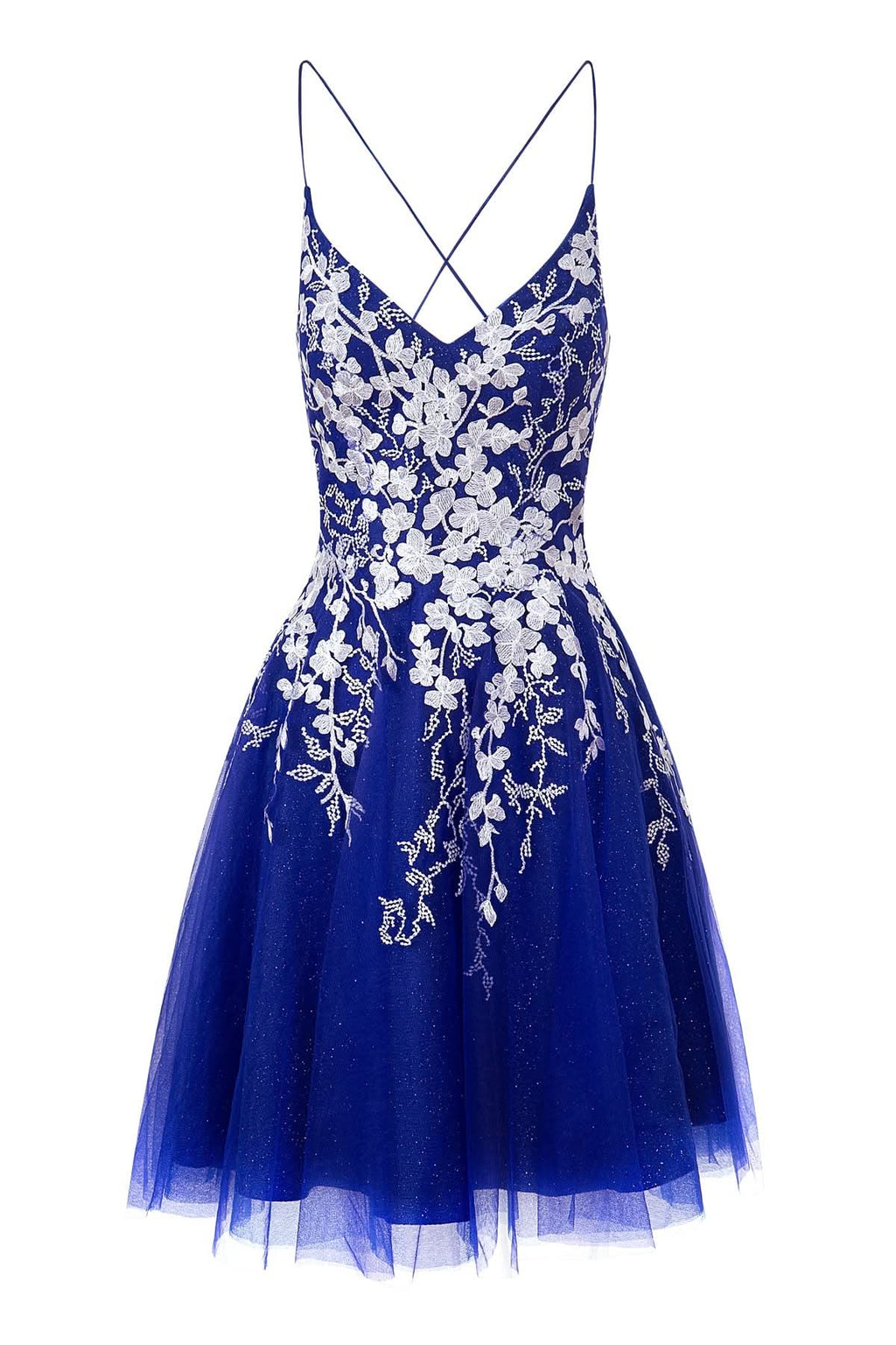 Sparkly Aline Short Glitter Tulle Homecoming Dress with Appliques BM bride