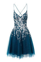 Sparkly Aline Short Glitter Tulle Homecoming Dress with Appliques BM bride