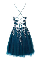 Sparkly Aline Short Glitter Tulle Homecoming Dress with Appliques BM bride
