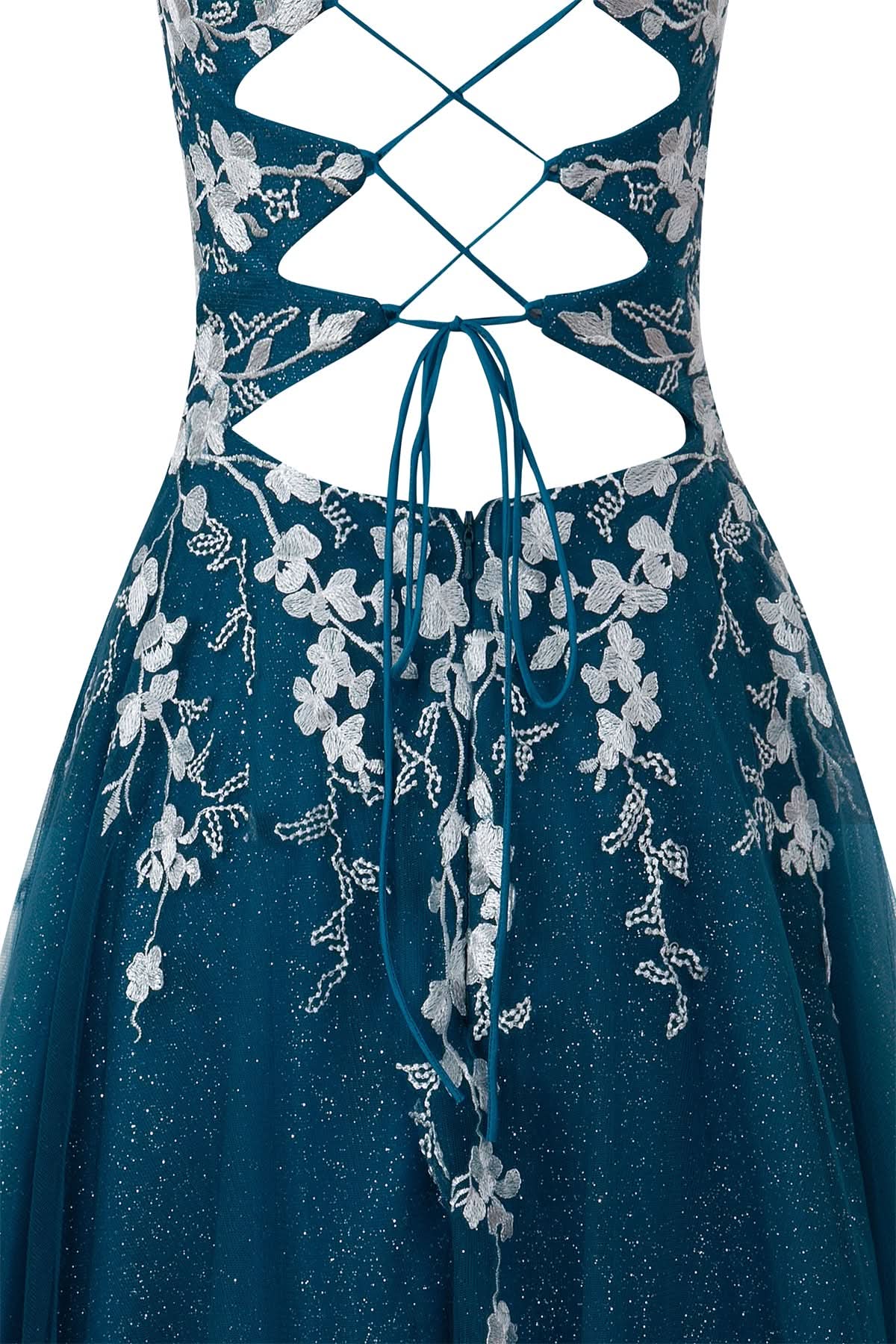 Sparkly Aline Short Glitter Tulle Homecoming Dress with Appliques BM bride