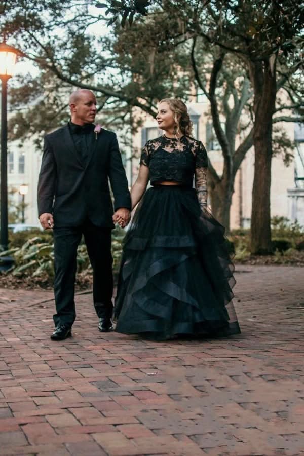 Long Mermaid Off-the-shoulder Lace Wedding Dress BM bride
