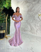 Spaghetti-Straps Sweetheart Mermaid Evening Dress with Sequins Online BM bride