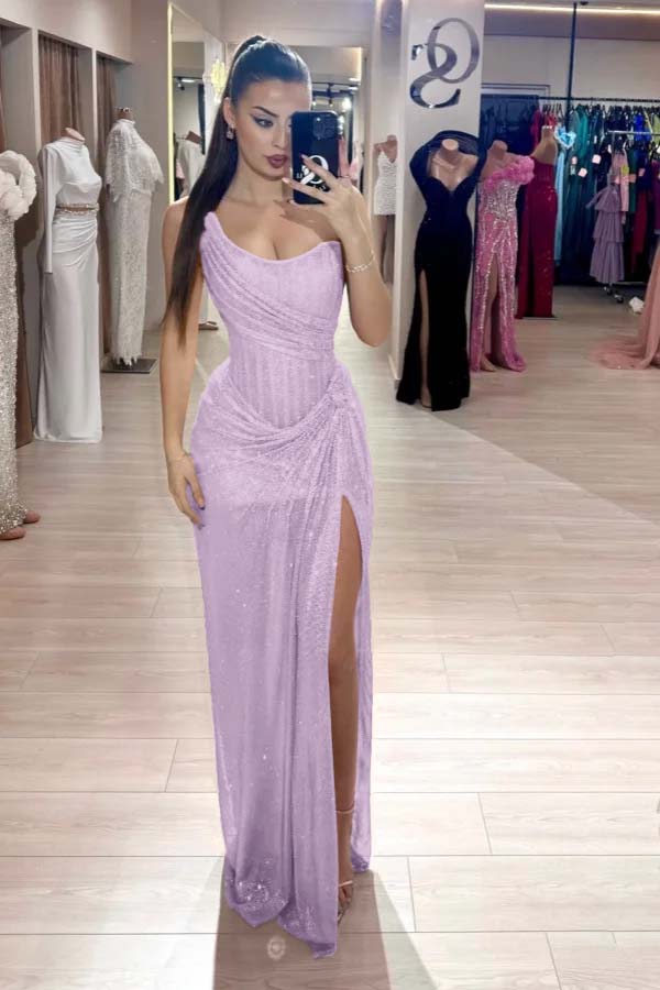 Strapless Sleeveless Mermaid Long Prom Dress With High Split