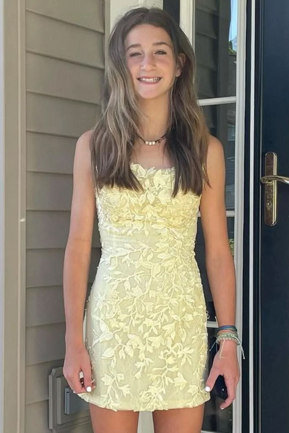 Coral Short Tight Homecoming Dress with Lace Beading Bmbride