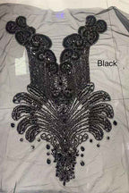Crew Neck Sequins Sleeveless Flower Mermaid Princess Prom Dress Splicing Trumpet