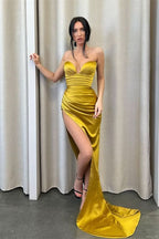 Sweetheart Mermaid Long Evening Dress with Split BM bride