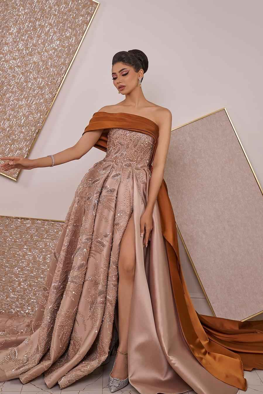One Shoulder Sleeveless Split Long Prom Dress With Lace Appliques