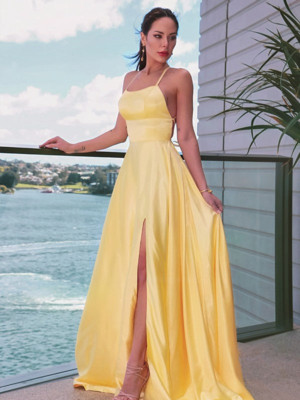 Royal Blue Halter Prom Dress with Split BM bride
