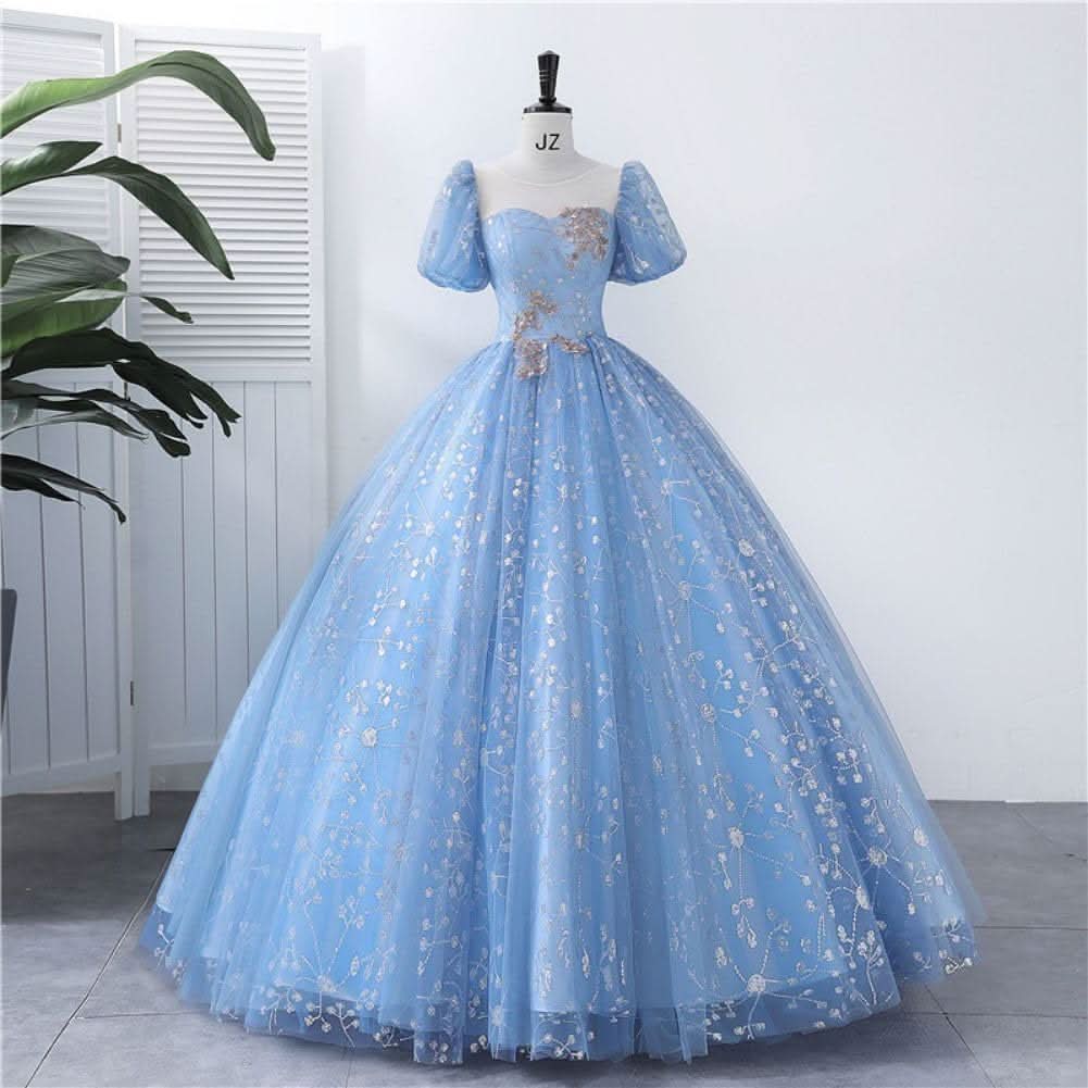 BMbride Women's Beading Sweetheart Ball Gown Tulle Layed Long Quinceanera Dress