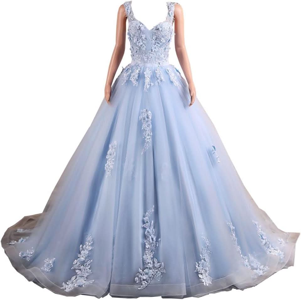 BMbride Women's Beading Sweetheart Ball Gown Tulle Layed Long Quinceanera Dress