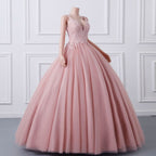 BMbride Women's Beading Sweetheart Ball Gown Tulle Layed Long Quinceanera Dress